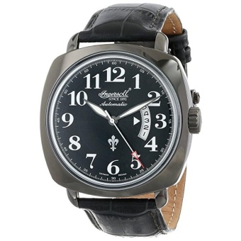 Ingersoll Men's Automatic Watch with Black Dial Analogue Display and Black Leather Strap - intl  