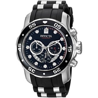 Invicta Mens 6977 Pro Diver Collection Chronograph Black Dial Black Polyurethane Watch - intl  