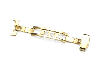 iStrap 16mm Stainless Metal Deployment Buckle Replacement Watchband Clasp - Gold Tone - Intl  