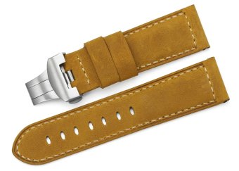 iStrap 24mm Calf Leather Watch Band Yellow  