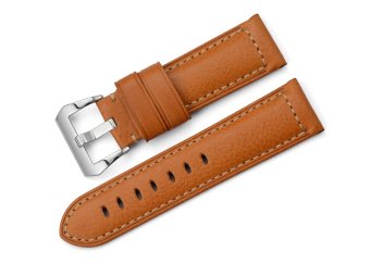 iStrap 24mm Handmade Calf Leather Watch Strap Honey Brown  