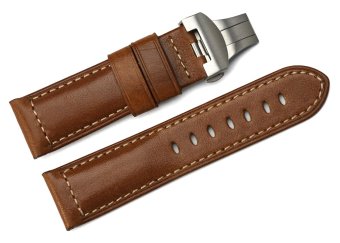 iStrap 24mm Leather Watch Band Brown  
