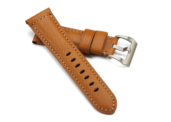 iStrap 26 mm Hand Stitched Calf Leather Mens Replacement Watch Strap - Honey Brown - Intl  