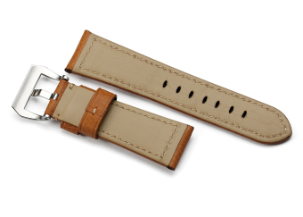 iStrap 26mm Grained Finish Genuine Italy Leather Watch Strap Padded PAM Belt - Honey Brown - Intl  