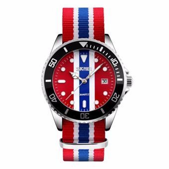 Jam Tangan classic Import SKMEI original bukan jam tangan DW 9133 BLUE WHITE RED  
