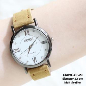 Jam tangan wanita guess kulit leather fashion fossil import termurah  