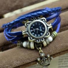 Jam Tangan Wanita Vintage Tribal Indian Kepang Lilit Gelang Mahkota