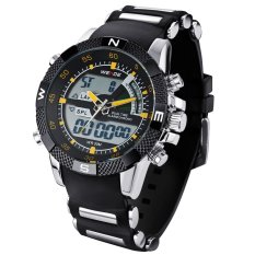 Jam Tangan Weide Japan Quartz Silicone Strap Men LED Sports Watch 30M Water Resistance - WH1104 - Golden