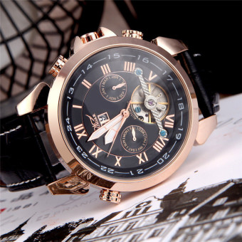 JARAGAR Men's Erkek Kol Saati Luxury Man Auto Mechanical Date Tourbillon Wrist Watch - intl  