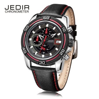 JEDIR 2023 Male Quartz Watch Date Display Luminous 3ATM Men Wristwatch (Black) - intl  