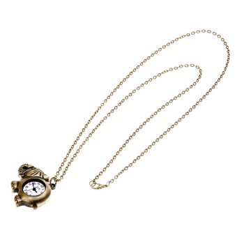 JOR Elephant Shape Quartz Necklace Pocket Watch - Intl  