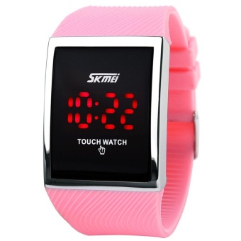 LinTimes Kid`s Boys Girls Touch Screen Watch 30M Water Resistance Digital LED Sport Casual Wristwatch Pink - intl  