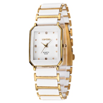 LONGBO Waterproof Luxury Black Square Business Ceramic Wristwatch Watches Casual Couple Quartz Watch 8228 - intl  