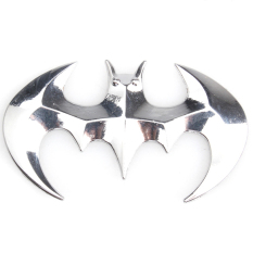 Lovely Decorative Silver Bat Shape 3D Car Motor Decal Sticker New