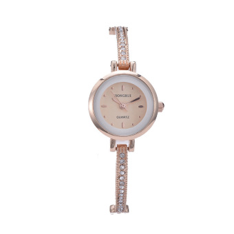 Luxury Women Watch Small Rhinestone Dial Strap Girls Bracelet Quartz Wrist Watch Crystal Fashion Quartz Watch Hours Clock Gifts(gold)  