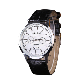 Man Casual Leather Sports Military Fashion Quartz Wristwatches (6#) - intl  