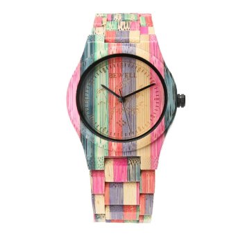 Man Chic Colorful Quarts Environmental Protection Bamboo Wooden Watch - intl  