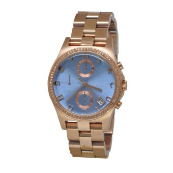 Marc Jacobs Female Blue Dial & Rose Gold Strap MBM3299  