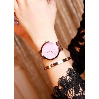 Mashali Women Casual Dress Watches Lady Quartz Wristwatch Fashion Girl Wrist Watch M9064-F - intl  