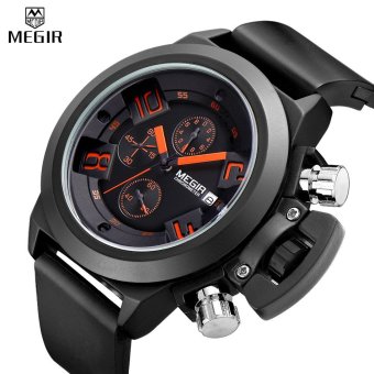 MEGIR Original Watch Men Sport Quartz Men Watches Chronograph Wristwatch Relogio Time Hour Clock Reloj Hombre Mens Watches - intl  