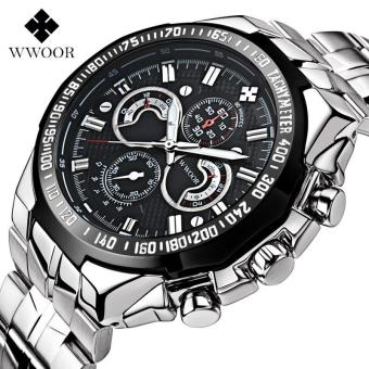 Men Watches Brand Luxury Military Wrist Watches Full Steel Men Sports Quartz Watch Waterproof - intl  