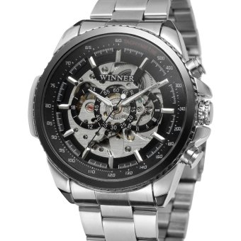 Men's Watch Classic Automatic Skeleton Dial Roman Numbers Wristwatch - intl  