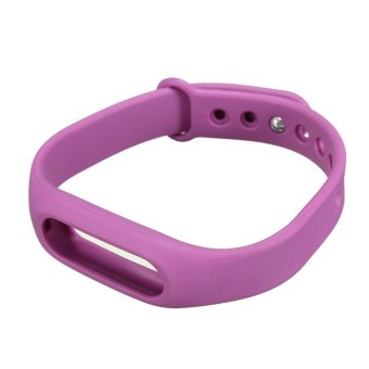 MIBand Bluetooth penggantian tali pengikat pergelangan tangan Band pergelangan tangan dpt dipakai untuk Xiaomi gelang Ungu