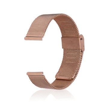 Milanese Stainless Steel Watch Band for Motorola Moto 360 2nd Generation Smart Watch for Women's 42mm in Rose Gold  