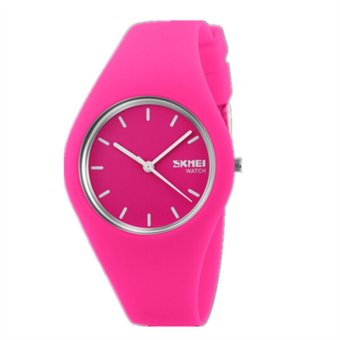 Moozoo Skmei 9068I Women Accessories Silicone Strap Quartz Bracelet Watch Red MZ2GE3 (Color:As First Picture) - intl  