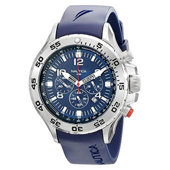 Nautica Men's N14555G NST Stainless Steel Watch with Blue Resin Band (Intl)  