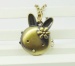 NuodunN Hot sale bronze unique bunny rabbit pocket cartoon clock pendant with long chain for children - intl  