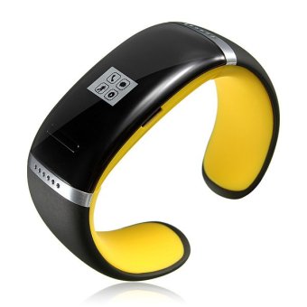 OLED Bluetooth jam tangan pasangan gelang jam pintar untuk IOS Android telepon kuning baru - International  