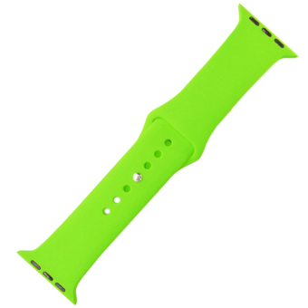 Original 1:1 Silicone Band with Connector Adapter for 42mm Strap for IWatch Sports Buckle Bracelet Band(Green)  