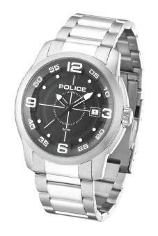 Police Sniper PL14386JS/02M Silver Stainless Band Man Watches  