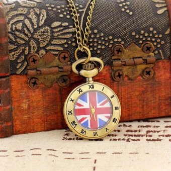 qoovan Wholesale Dropship Small Necklace Women Mini Gifts Pendant Vintage Pocket Watch Bronze Student Dress Watch (as pic) - intl  