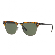 Ray-Ban Sunglasses Clubmaster RB3016 - Spotted Black Havana (1157) Size 51 Green