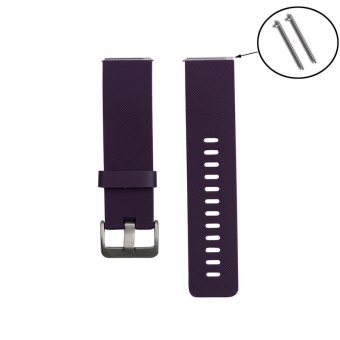 Replacement Rubber Wrist Band Strap Bracelet Watchband For Fitbit Blaze Watch (Purple)  