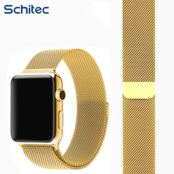 SCHITEC Watch Band for Apple iWatch Band Sport & Edition Fully Magnetic Closure Clasp Mesh Loop Milanese Stainless Steel Bracelet Strap Watchband 42mm - intl  