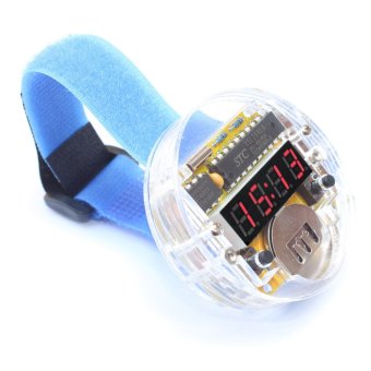 SCM Awesome Transparent LED Watch DIY LED Digital Tube Wristwatch Electronic Watch DIY Kit  