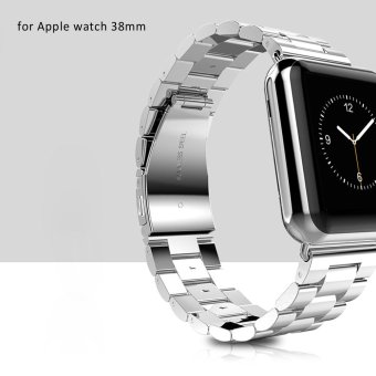 SH Hoco Watch Band Stainless Steel Watchband with Safety Folding Clasp for Apple Watch 38mm Silver - intl  