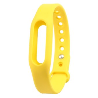 Silicone Band Strap Anti-lost Design Wristband for Xiaomi Miband (YELLOW)  