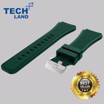 Silicone Watch Band / Strap for Samsung Galaxy Gear S3 Frontier / Classic Smart Watch - Dark Green  