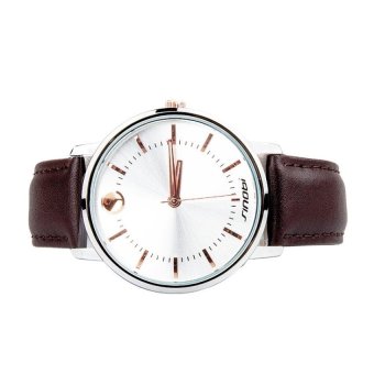 sinobi jam tangan kulit pria waterproof quartz brown sinobi jam tangan kulit pria waterproof quartz brown