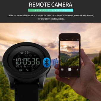 SKMEI Brand Men Smartwatch Bluetooth Calorie Pedometer Multi-Functions Sports Watches Mens Shock Resistant Digital 1255 - intl  