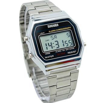 SKMEI Casio Man Sport LED Watch Water Resistant 30m DG1123 Waterproof Analog DIgital GARANSI RESMI - Silver  