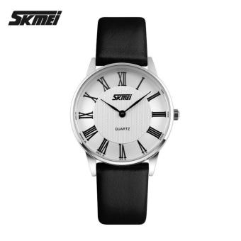 SKMEI Casual Women Leather Strap Watch Water Resistant 30m - 9092CL - White  