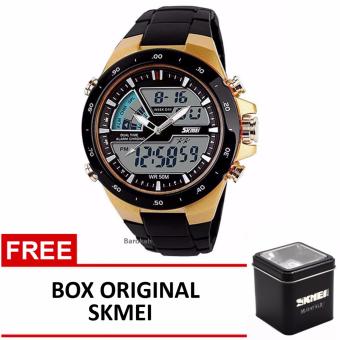 SKMEI Jam Tangan - AD1016 - Black Gold + Box Original SKMEI  