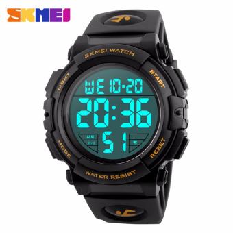 SKMEI Jam Tangan Pria Jam Tangan Digital Sporty Day Date Alarm Water Resist DG1258 - Hitam Gold  