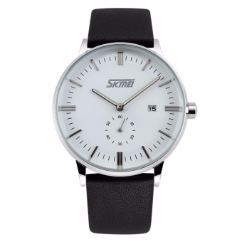 SKMEI Men Quartz Wristwatches Luxury Brand Leather Casual Fashion Business Watches Men Clock Waterproof Relogio Masculino - intl  