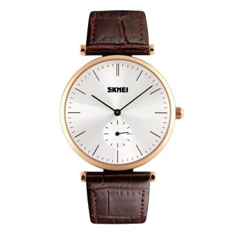 SKMEI merek Watch 1175 pria olahraga kasual kuarsa Analog kulit tahan air Clock jam tangan  